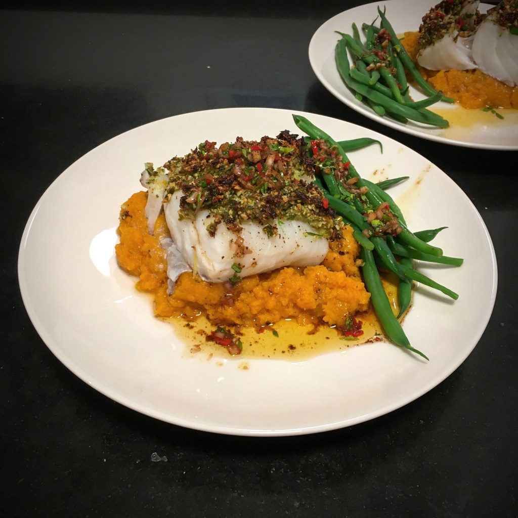 Torsk med nøttelokk og&nbsp;soyasmørsaus